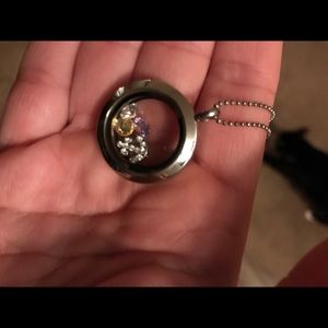 Origami owl necklace and charms